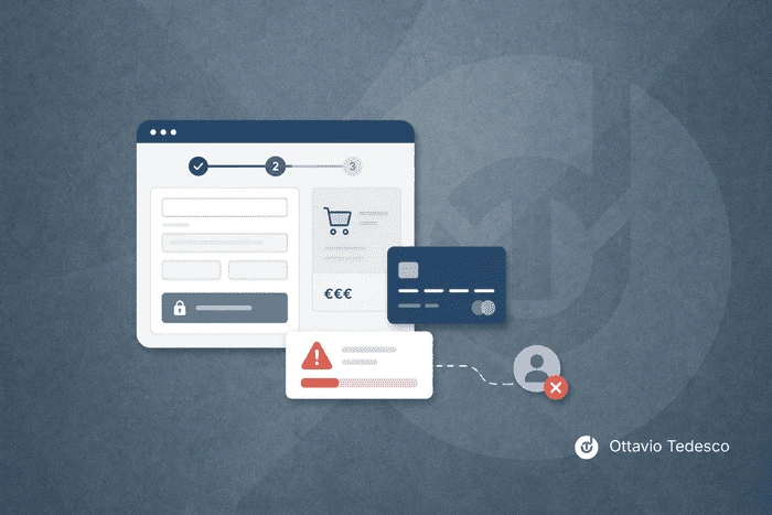 Il checkout è dove perdi i clienti: come ridurre l'abbandono del carrello Passaggi di un checkout e-commerce e punti in cui avviene l'abbandono del carrello